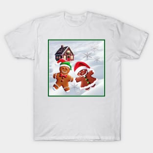 Gingerbread Kids and Gingerbread House T-Shirt